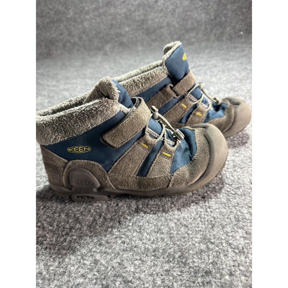 KEEN Chandler CNX Mid Waterproof Boots Youth Size 3 Blue Hiking Trail Shoes